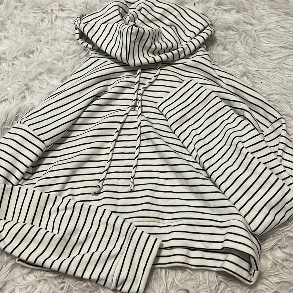 Charlotte Russe striped cropped hoodie